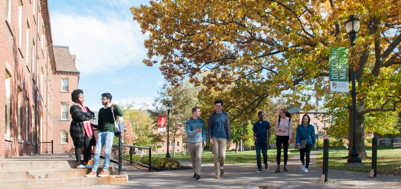 students in the BCA quad