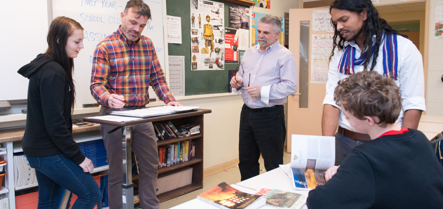 Pre-service teachers work with high school students