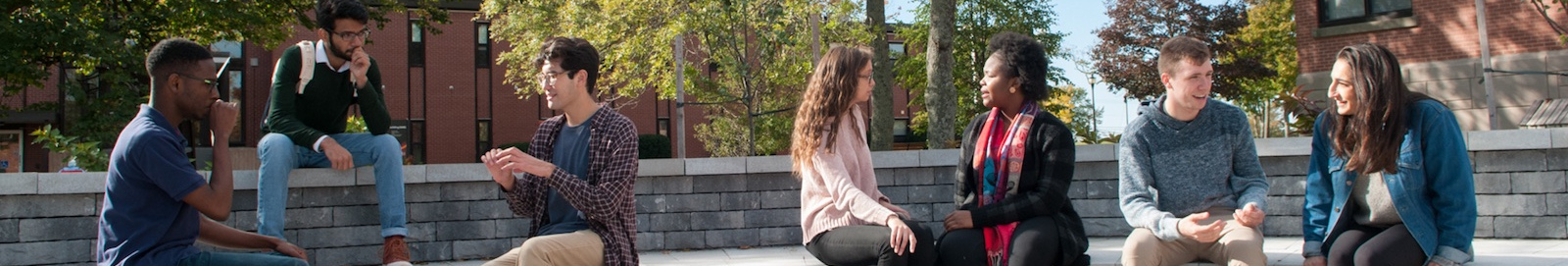 students sitting in the outdoor amphitheatre 