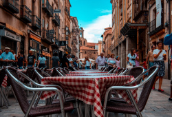 a cafe in Salamanca, Spain