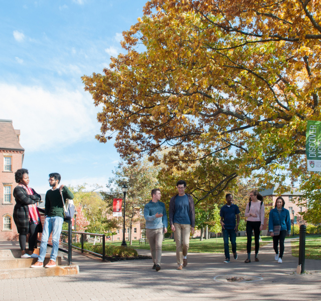 students in the BCA quad