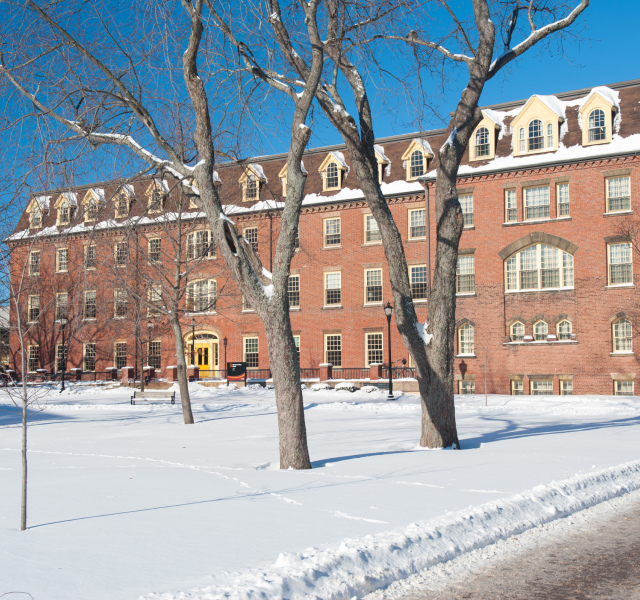 sdu main building in winter